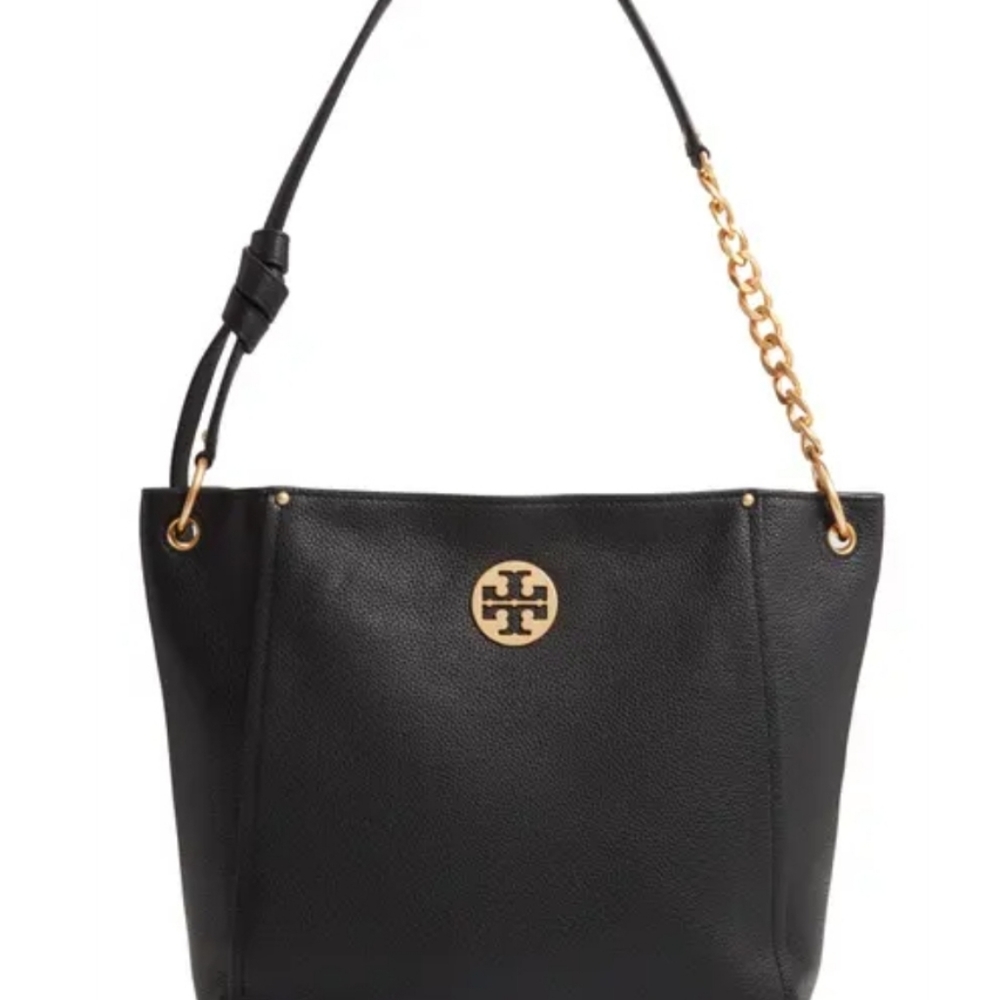 Tory Burch Everly Hobo Handbag Black Leather